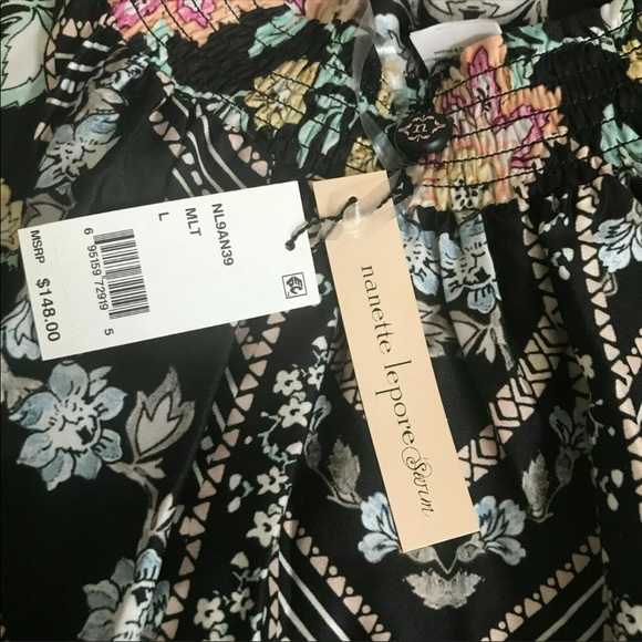 Nanette Lepore Tunic Cover Up Off-The-Shoulder - Picture 4 of 5